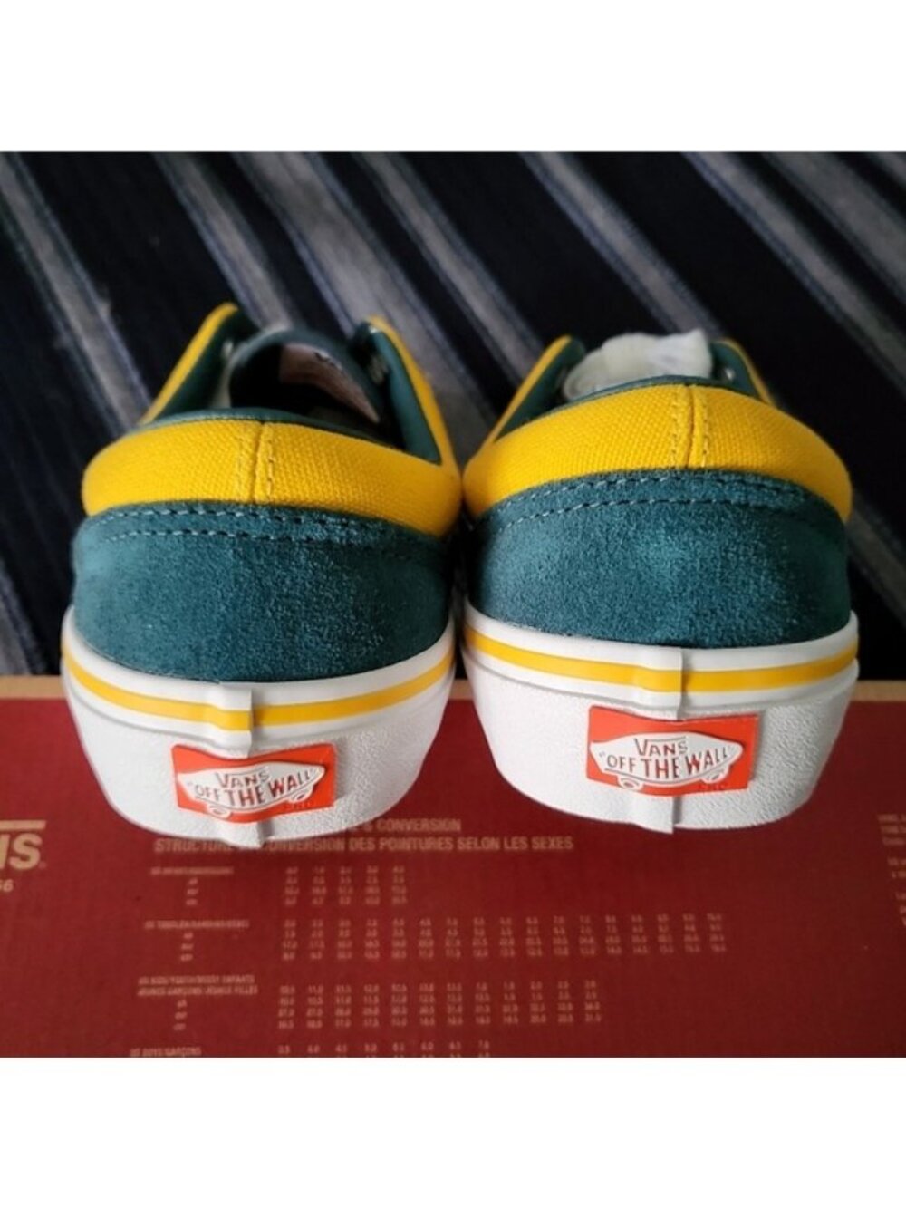 Vans Era Pro Prime Color block Women 9 Skate Shoe Yellow Blue Suede 062026 - Picture 6 of 9